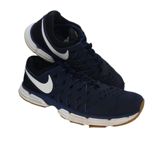 Nike Lunar Fingertrap TR Mens Pre-owned Dark Blue Running Sneakers - sz. 10 1/2 - Picture 1 of 6